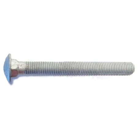 Midwest Fastener Carriage Bolt, Square Neck, 10 (Coarse), 7 in L, Steel, Hot Dipped Galvanized, 10 PK 53653